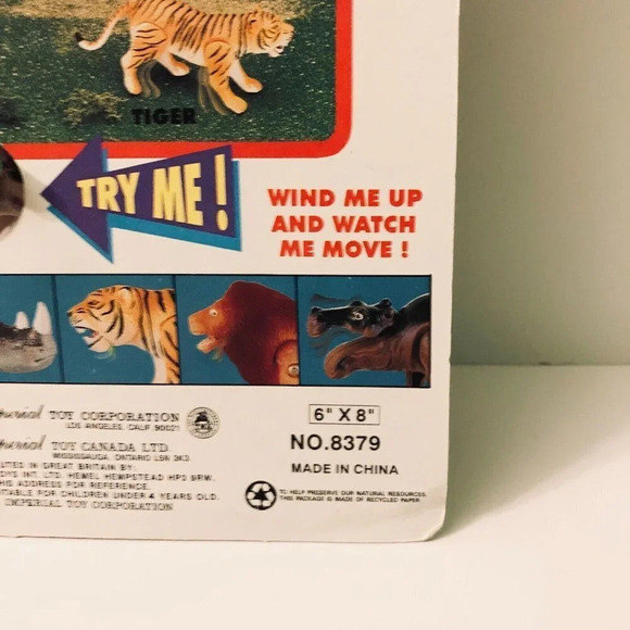 Vtg 1993 Imperial Wild Animal Giraffe Wind Up Action Toy - Picture 11 of 14